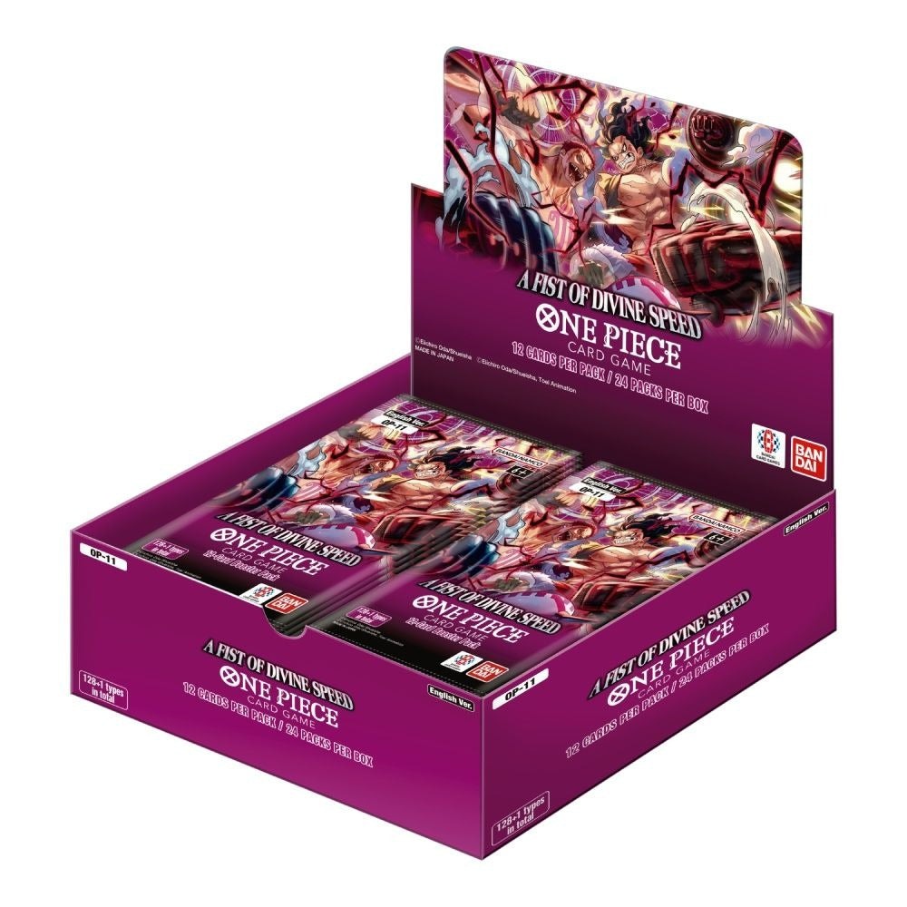 ONE PIECE CARD GAME OP-11 A FIST OF DIVINE SPEED Lot of 10 Boxes ONE PIECE CARD GAME OP-11 A FIST OF DIVINE SPEED Lot of 10 Boxes