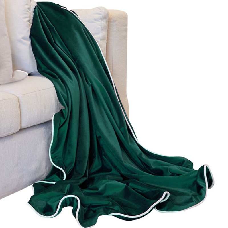Buy Emerald Green Plush Luxury Velvet Throw 250 cm by 140 cm MyDeal