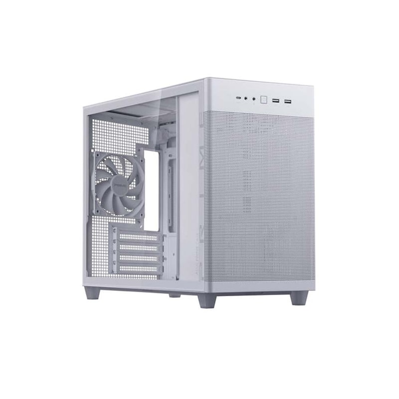 Buy Asus Prime AP201 Tempered Glass Micro-ATX Computer Case - White ...