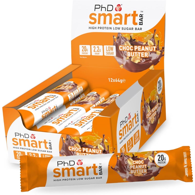 Buy PhD Smart Bar Chocolate Peanut Butter - 12pack - MyDeal