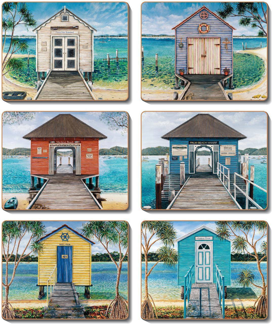 Cinnamon - Boathouses Placemats Set of 6