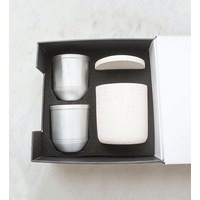 Inoko Australia - Concrete Gift Set - Large Concrete Vessel & Two Large Candle Refills - Rustic