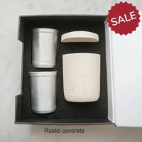 Inoko Australia - Concrete Vessel & Two Candle Refills - Small