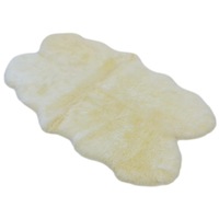 Sheepskin Rug - Ivory - Quad Sized (180x110cm) - Long Wool Australian Merino Sheepskin