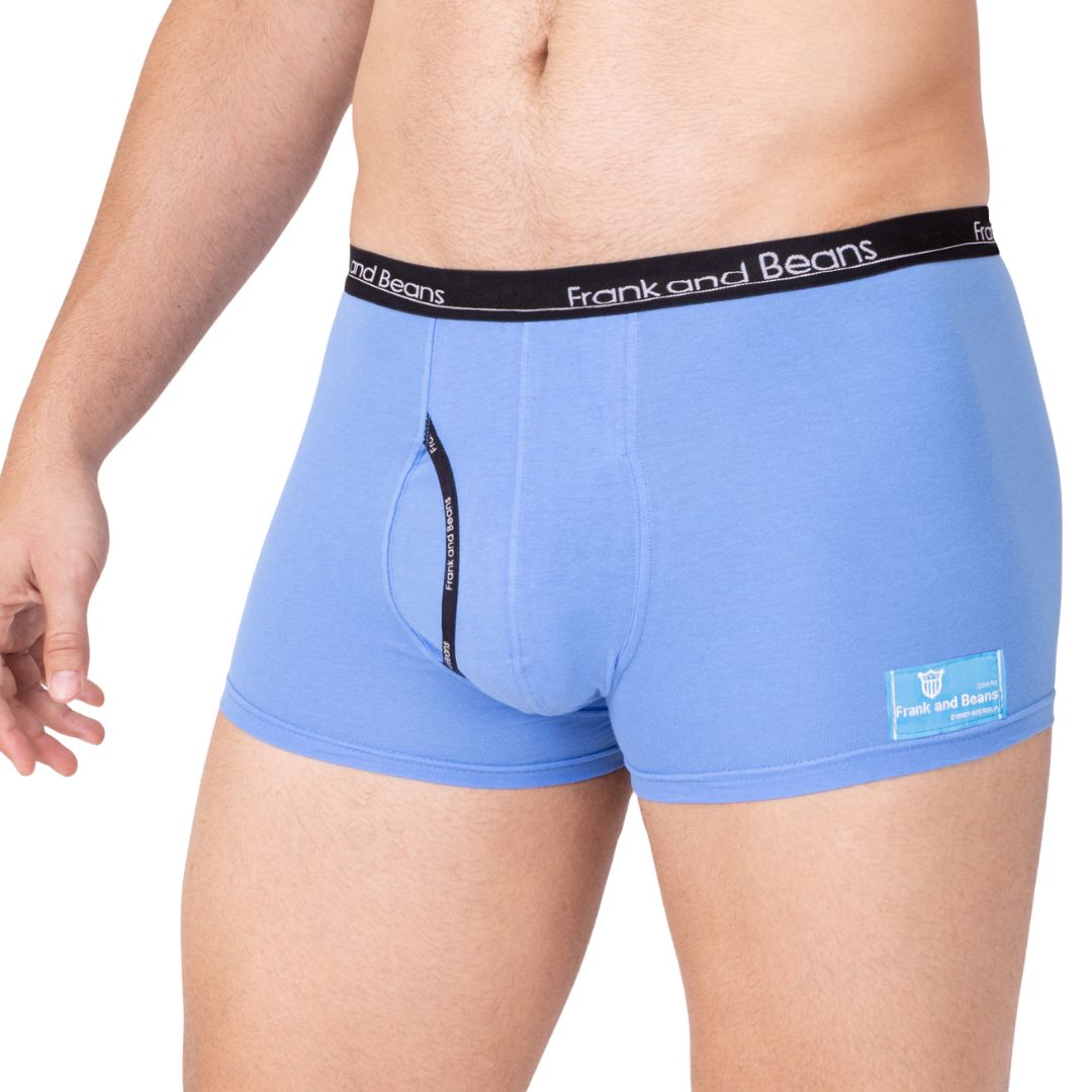 Buy Mens Boxer Briefs Cotton Trunks Blue Underwear Frank and