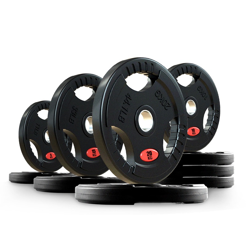 FitnessLab Rubber Olympic Weight Plates Lifting Bumper Barbell Fitness