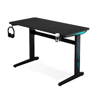 MIUZ 100cm Gaming Desk Computer Study Home Office Work Racer Carbon Fiber Table RGB LED