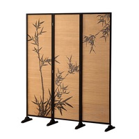 MIUZ 3/5/6 Panel Room Divider Screen Partition Privacy Fold Dividers Wood Stand