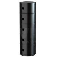 MIUZ 5 Tier Black Replica Componibili Round Storage Cabinet