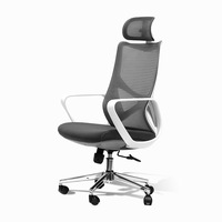MIUZ COSMO Ergonomic Office Chair With Headrest Adjustable Computer Chair Breathable Mesh Grey