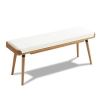 MIUZ Dining Living Room Bench Kitchen Entryway Bedroom Solid Timber American White Oak Wood