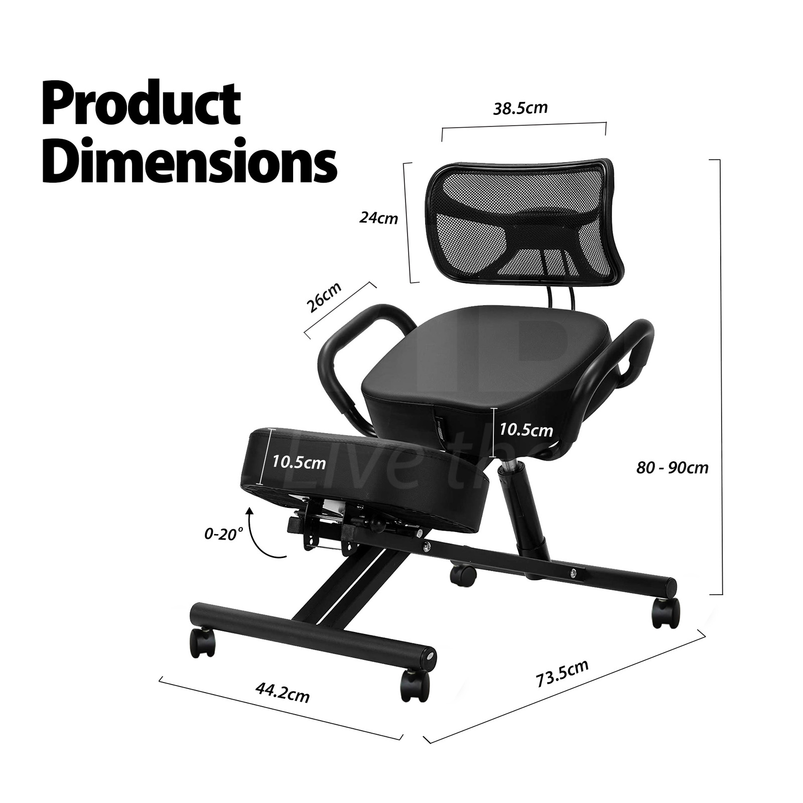 Sleekform kneeling discount chair height adjustable