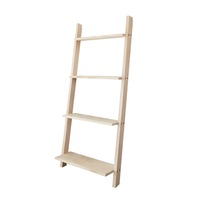 MIUZ Ladder Shelf Wooden Display Storage Stand Rack Bookshelf Plant Stand