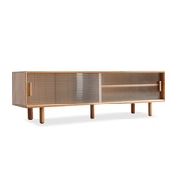MIUZ Modern TV Cabinet Entertainment Unit Stand Storage Lowline Wooden Scandinavian Solid Oak 150cm