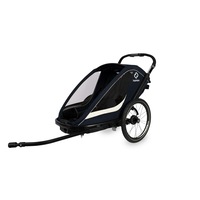 Hamax Breeze Two Child Trailer - navy blue