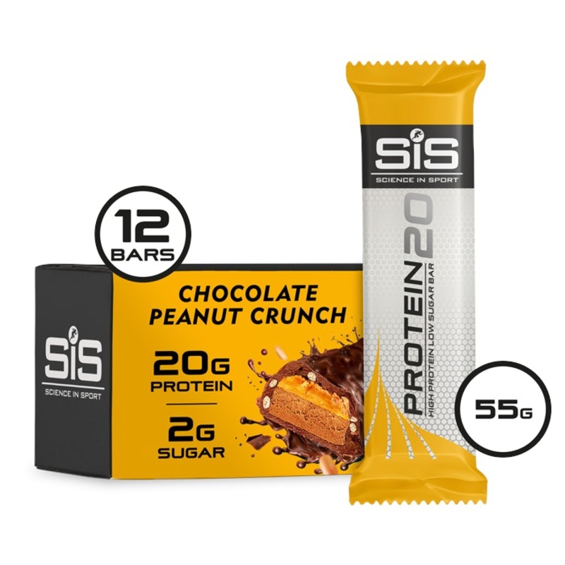 Buy ScienceInSport SiS Protein20 Bars 55g 12 Pack Chocolate Peanut