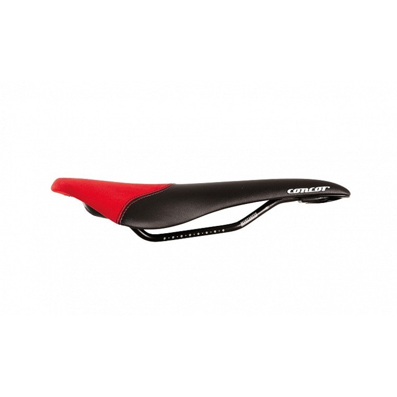 Selle Vélo Route San Marco Concor - Base Carbone, 190g, Noir/rouge, Dimensions 278x134mm