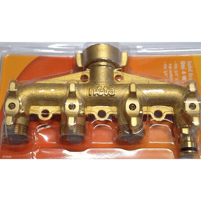 Buy Neta Solid Brass Uni 4Way Multi Outlet Tap 3/4" & 1" Outlets 12mm