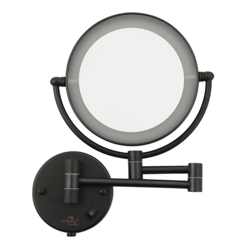 Buy Dolphy LED Magnifying Mirror Wall Mount Black 5X Magnifier MyDeal
