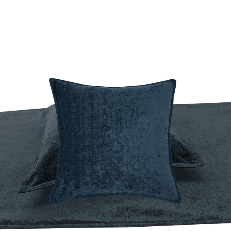 Buy Parker Ink Blue/Black Bed Runner & Cushion Set King MyDeal