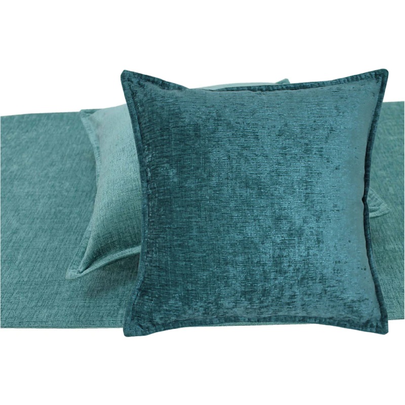 Buy Parker Turquoise Bed Runner & Cushion Set King MyDeal