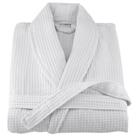 White Waffle Weave Hotel Bathrobe