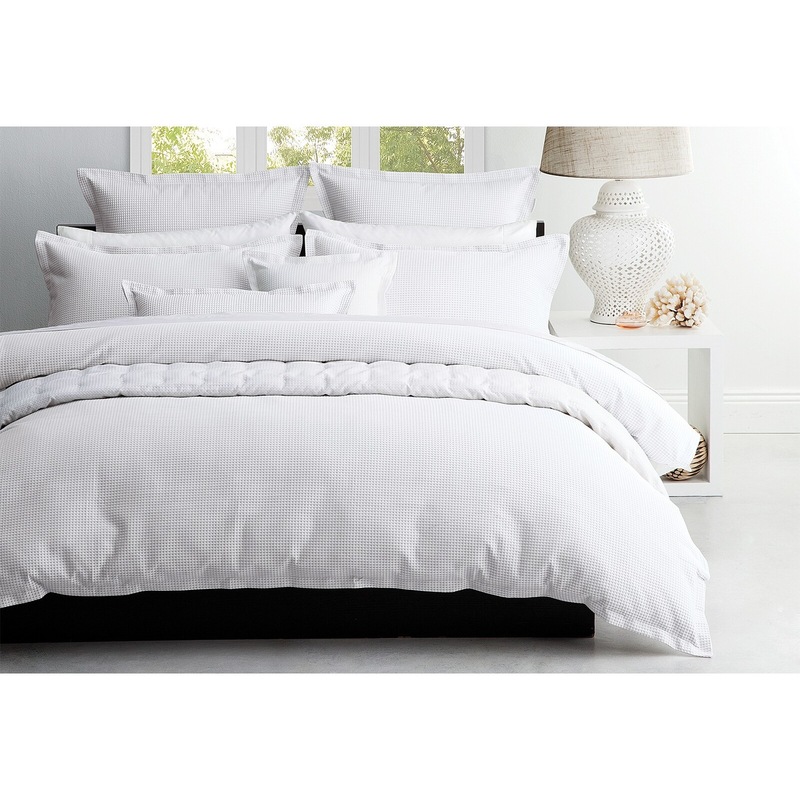 Buy White Waffle Quilt Cover Set Single MyDeal