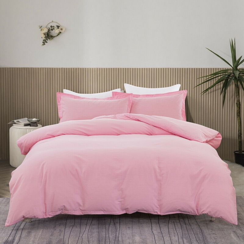 Buy Blush pink 100 cotton Double/Queen/King/Super king Quilt Cover