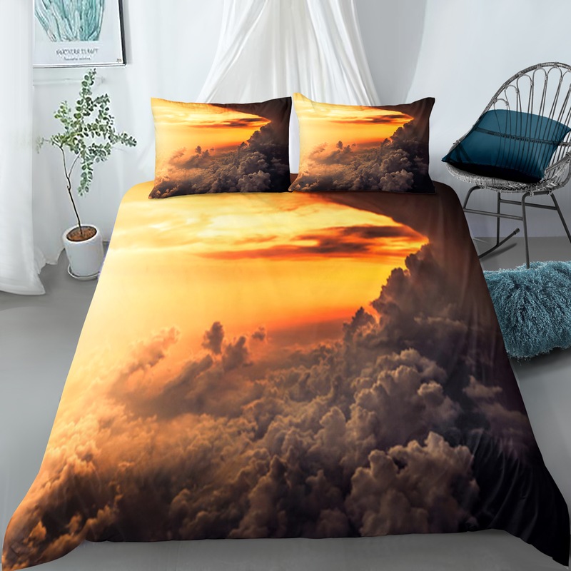 Buy Clouds sunset Quilt cover set,Single,Double,Queen,King,nature,sky