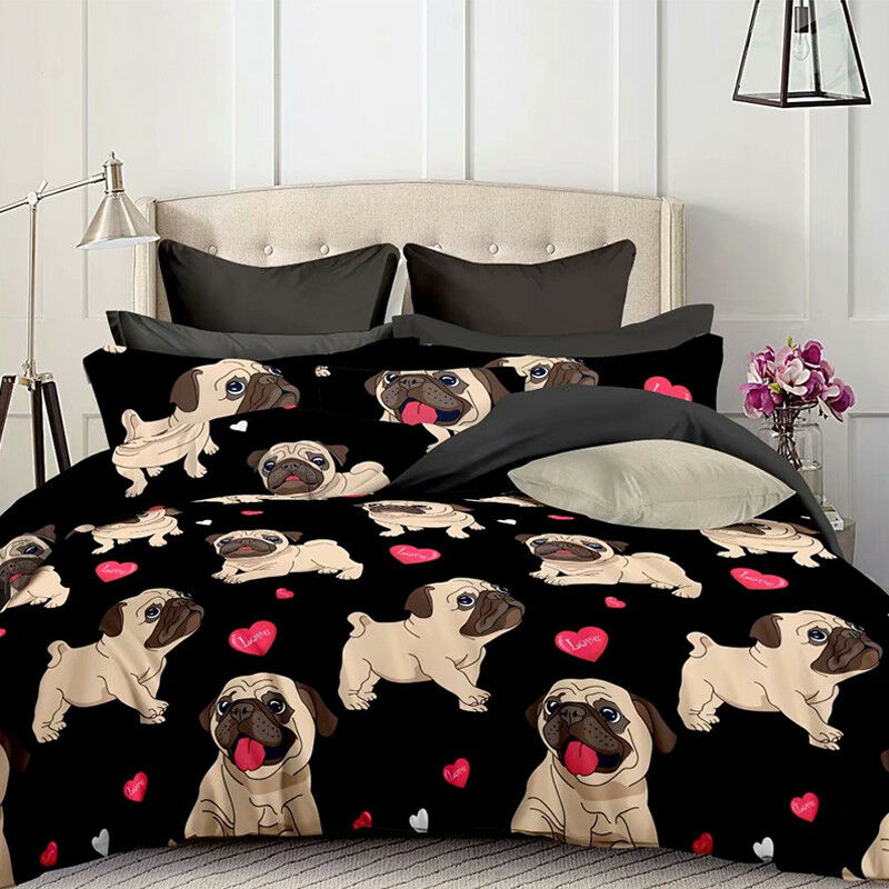 Pug duvet cover outlet double