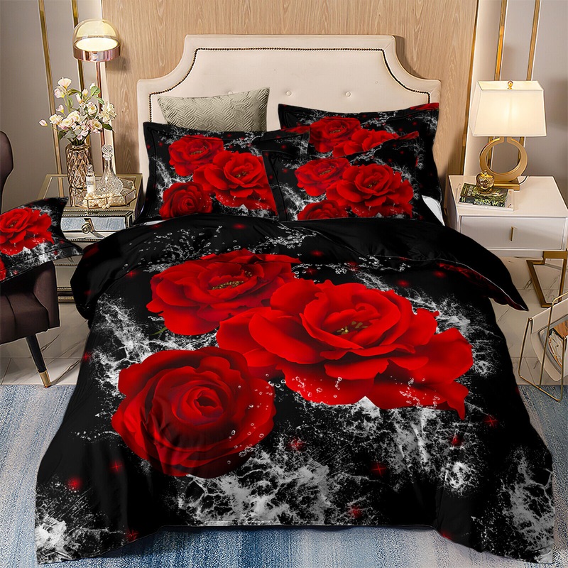 Buy Rose flower Quilt cover set,Queen,King,floral - MyDeal