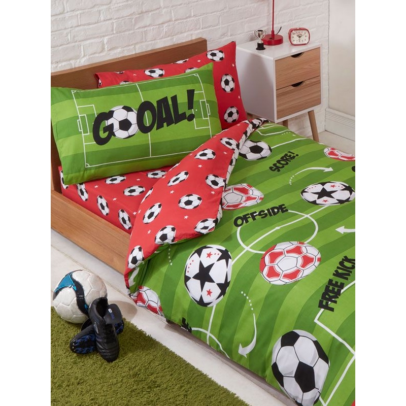 Buy Soccer football cot toddler Quilt cover set - MyDeal