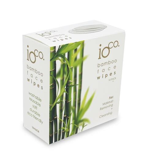 IOco Bamboo Reusable Face Wipes - Pack of 10