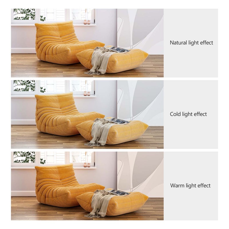 Buy Togo Sofa Suede Lesiure Sofa Lounge Chair Lazy Floor Bean Bag Couch  Living Room Bedroom Salon Office Furniture - MyDeal