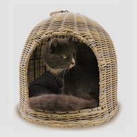IVANA Pet Basket Bed for Small Cat & Dog- Brown