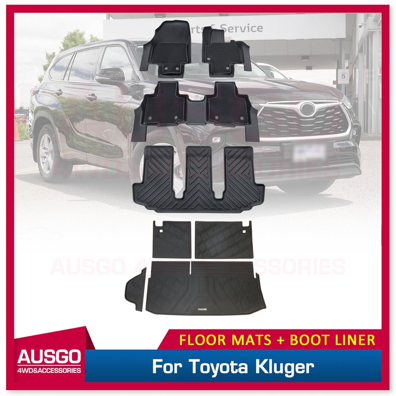 Buy 3 Rows TPE Floor Mats + Cargo Mat for Toyota Kluger GX / GXL 2021