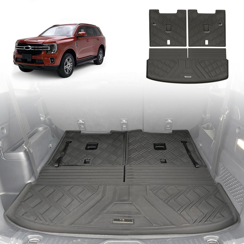 Buy 3D TPE Cargo Mat for Ford Everest NextGen 7 Seats 2022+ Boot Mat
