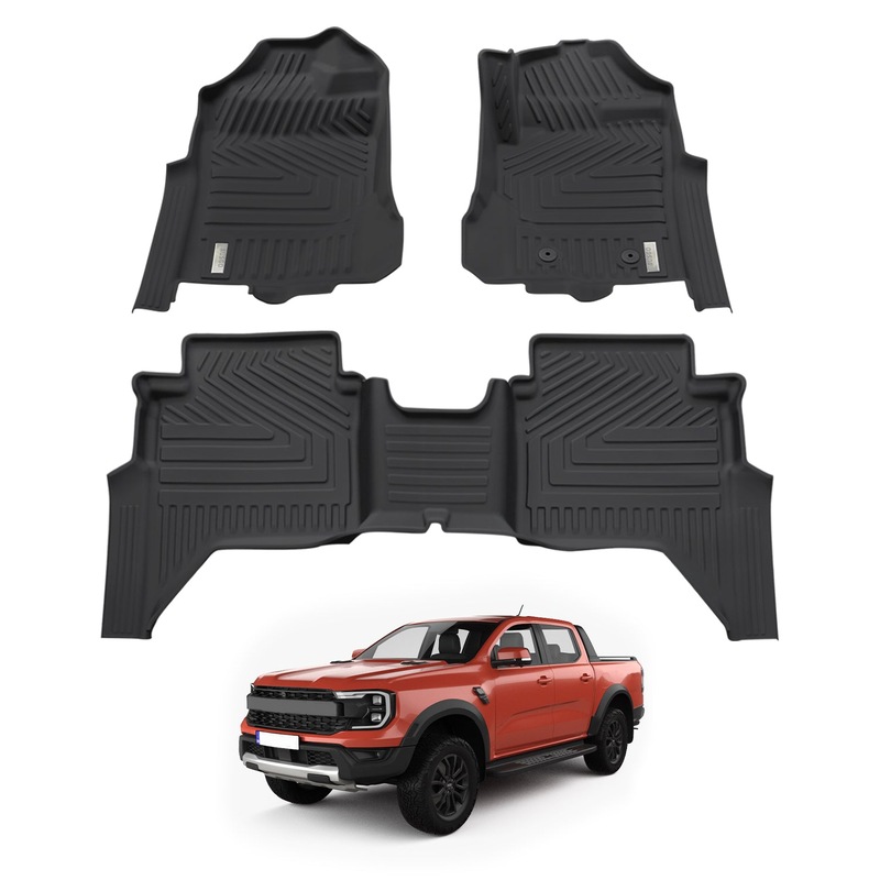 Buy 5D TPE Floor Mats for Ford Ranger Raptor Next-Gen All-New 2022 ...