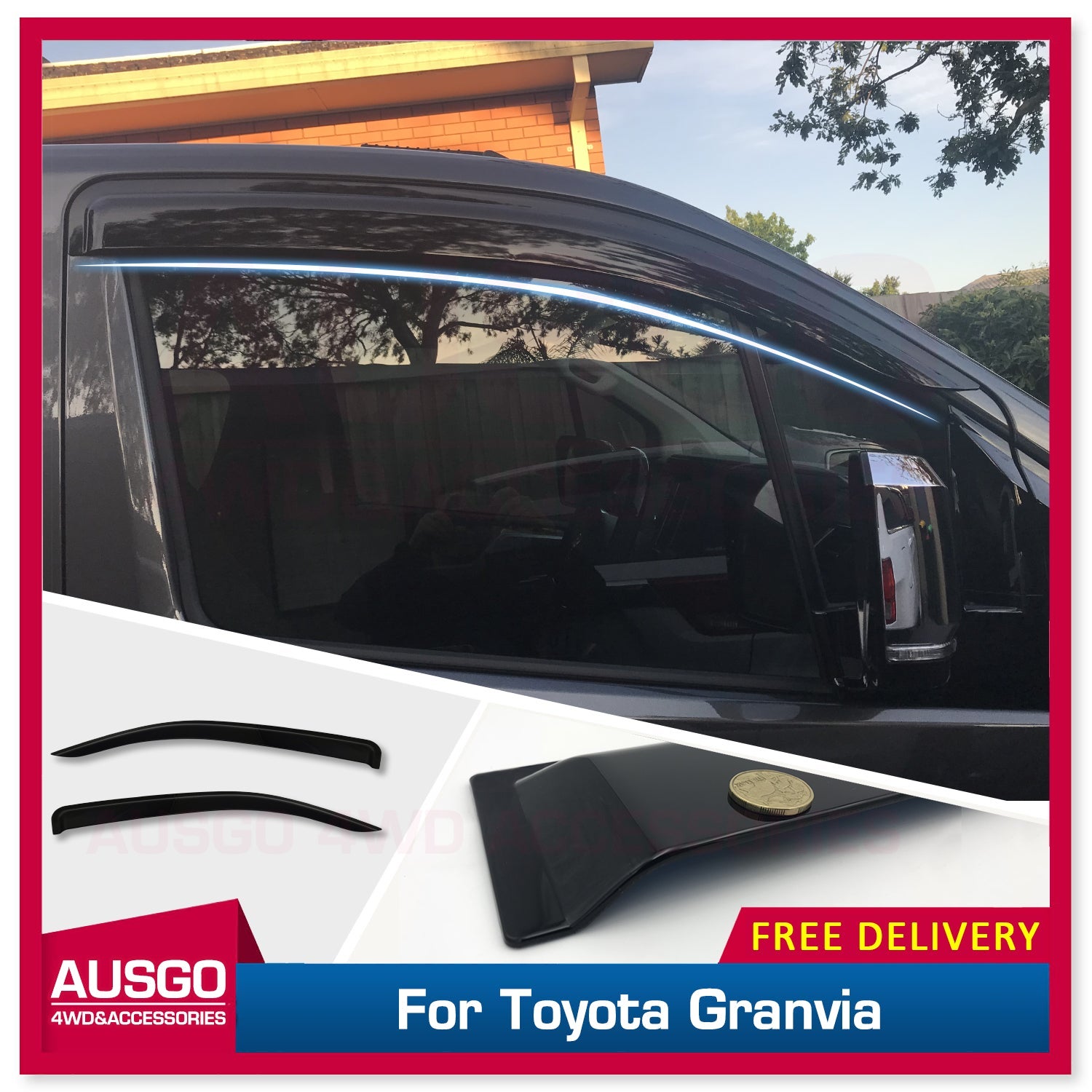 Injection Weather Shields for Toyota Granvia 2019+ Weathershields Window Visors