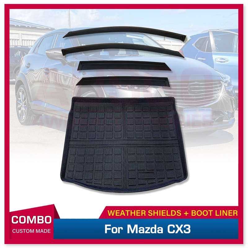 Buy Luxury Weather Shields + Cargo Mat for Mazda CX3 2015+ BM BN Series