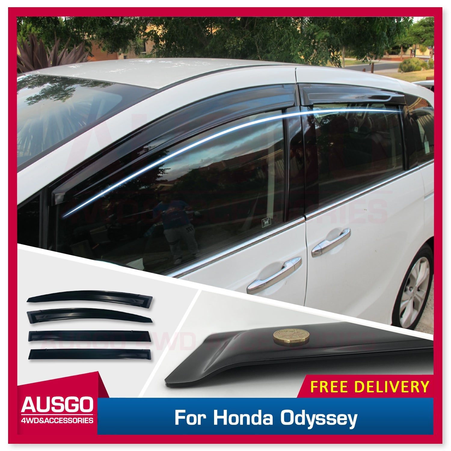 Luxury Weather Shields for Honda Odyssey 2013-Onwards Weathershields Window Visors