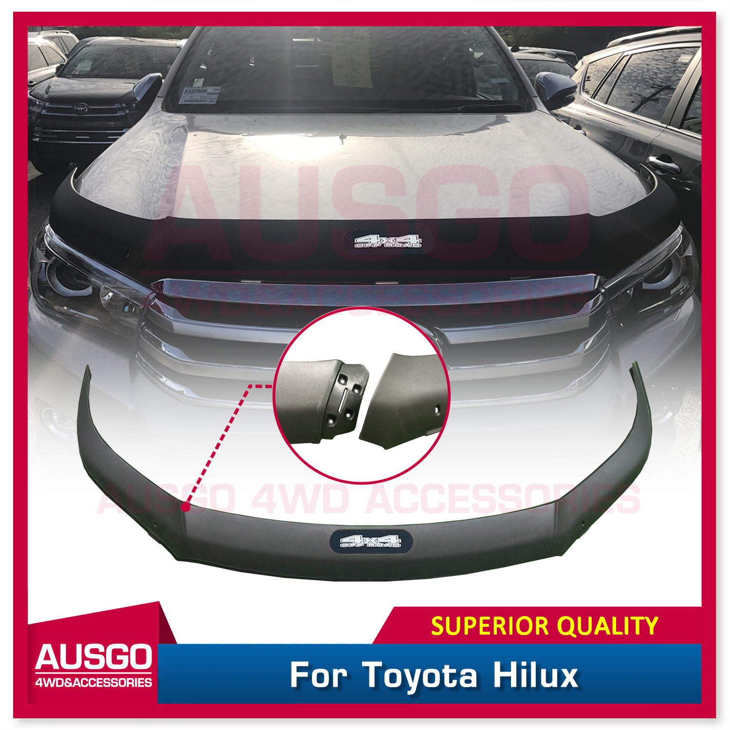 Injection Modeling Bonnet Protector Guard for Toyota Hilux 2015-2020