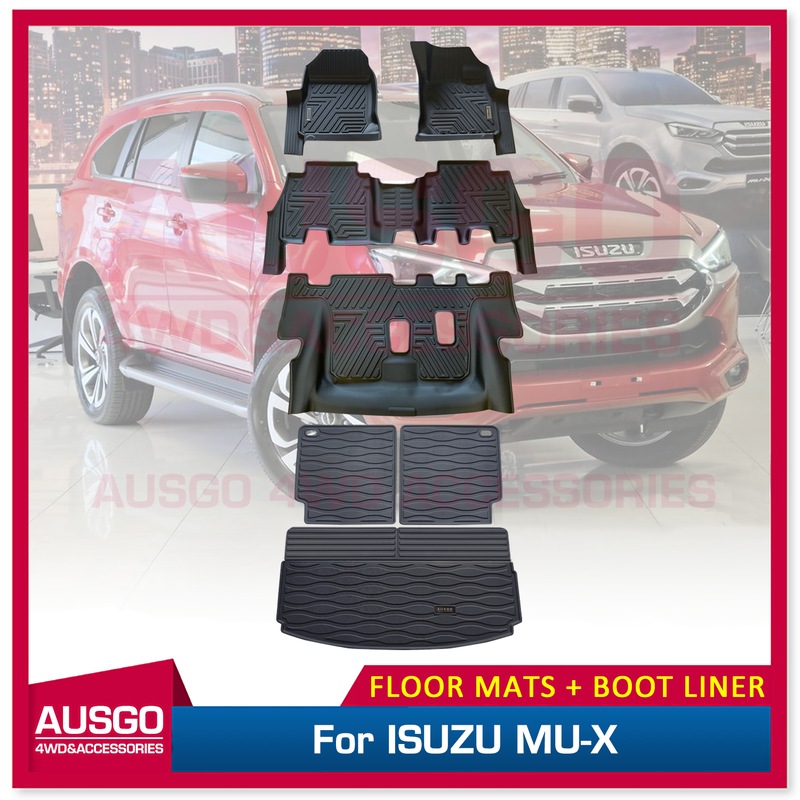 Buy 3 Rows TPE Floor Mats + Cargo Mat for ISUZU MUX MUX 2021+ Door