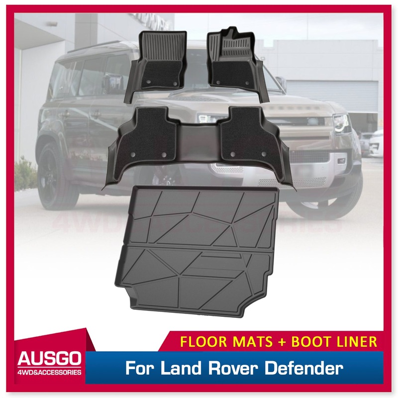 Buy TPE Floor Mats + Cargo Mat for Land Rover Defender L663 Series 110 ...