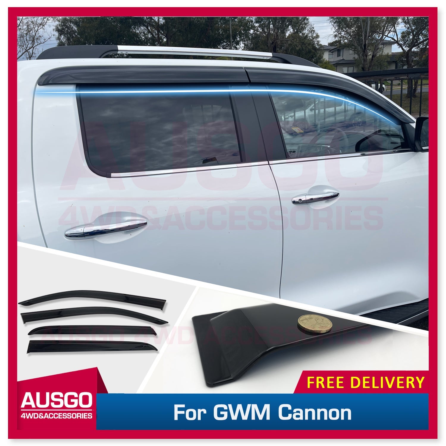 Injection Weather Shields for GWM Cannon 2020-Onwards Weathershieds Window Visors