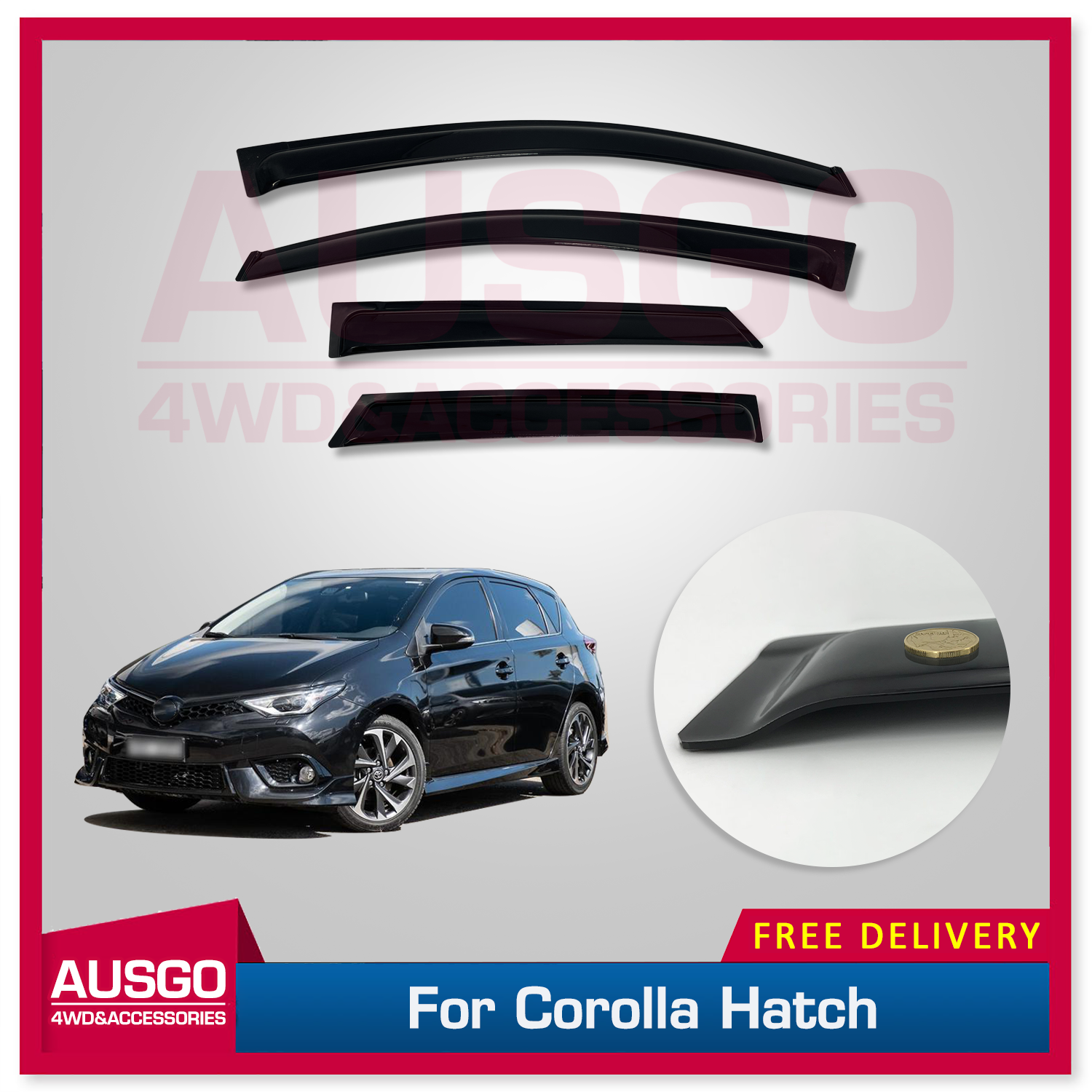 Luxury Weather Shields for Toyota Corolla Hatch 2012-2018 Weathershields Window Visors
