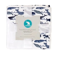 Hooded Towel - Whales