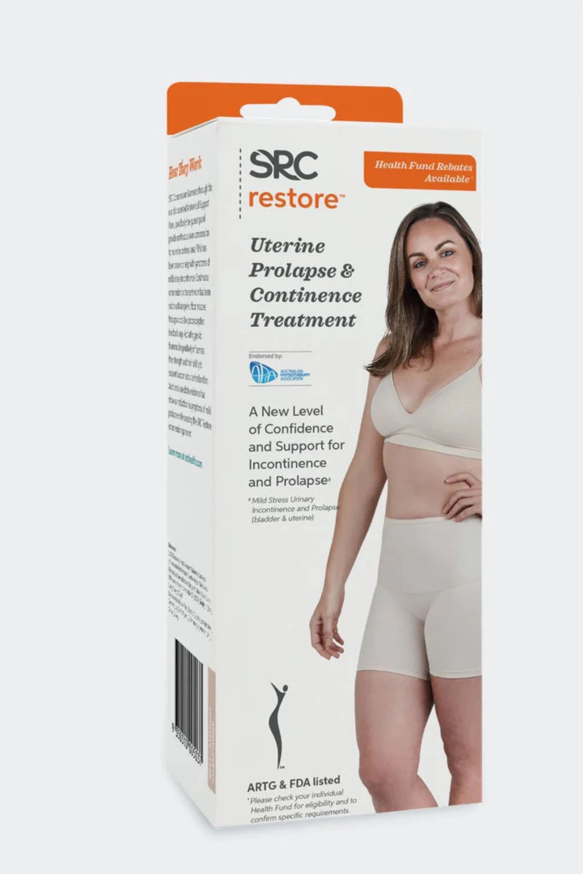 SRC Restore Support Garment - Uterine Prolapse and Continence treatment - Mini Shorts