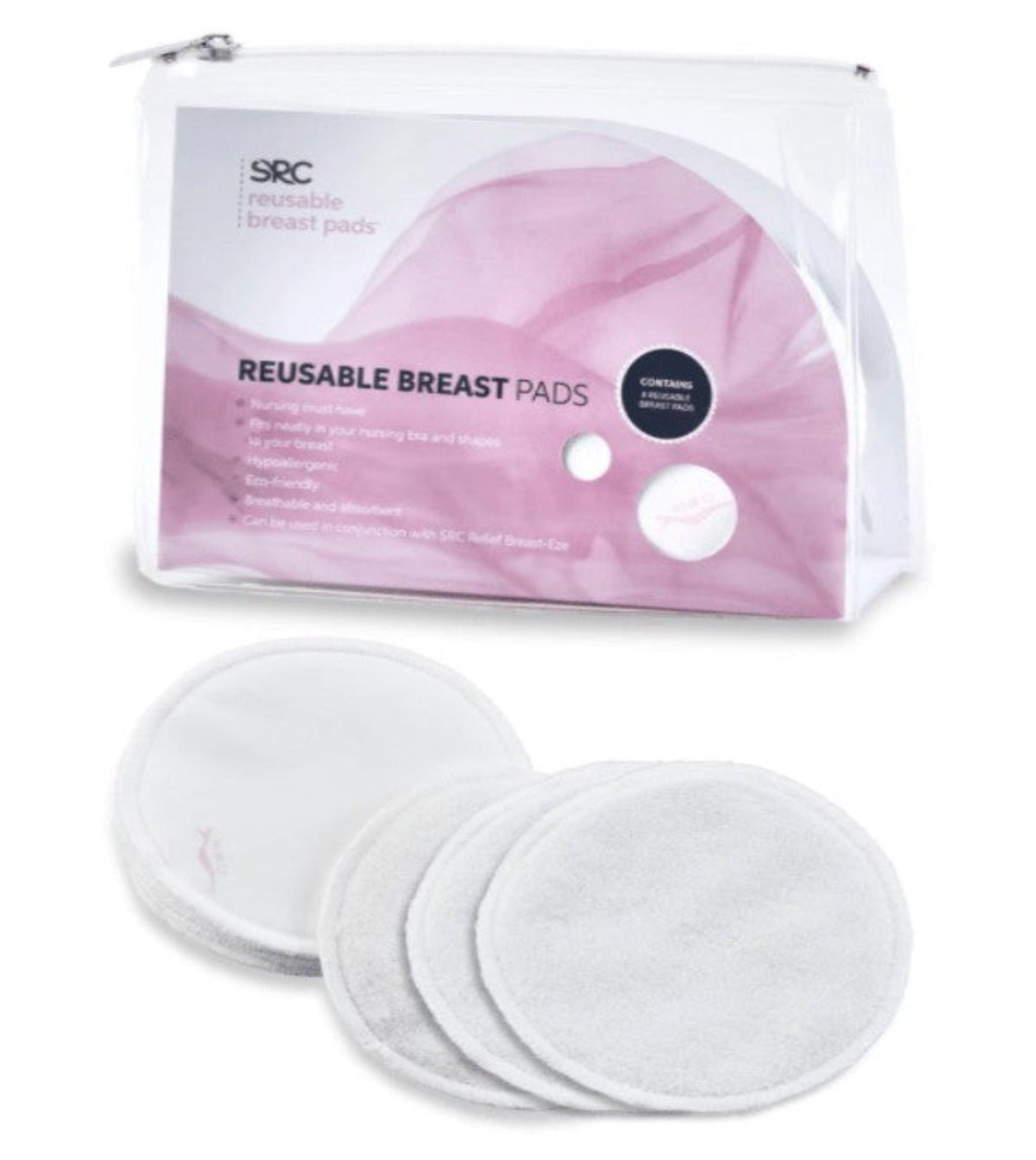SRC Reusable Breast Pads - 8 Pack