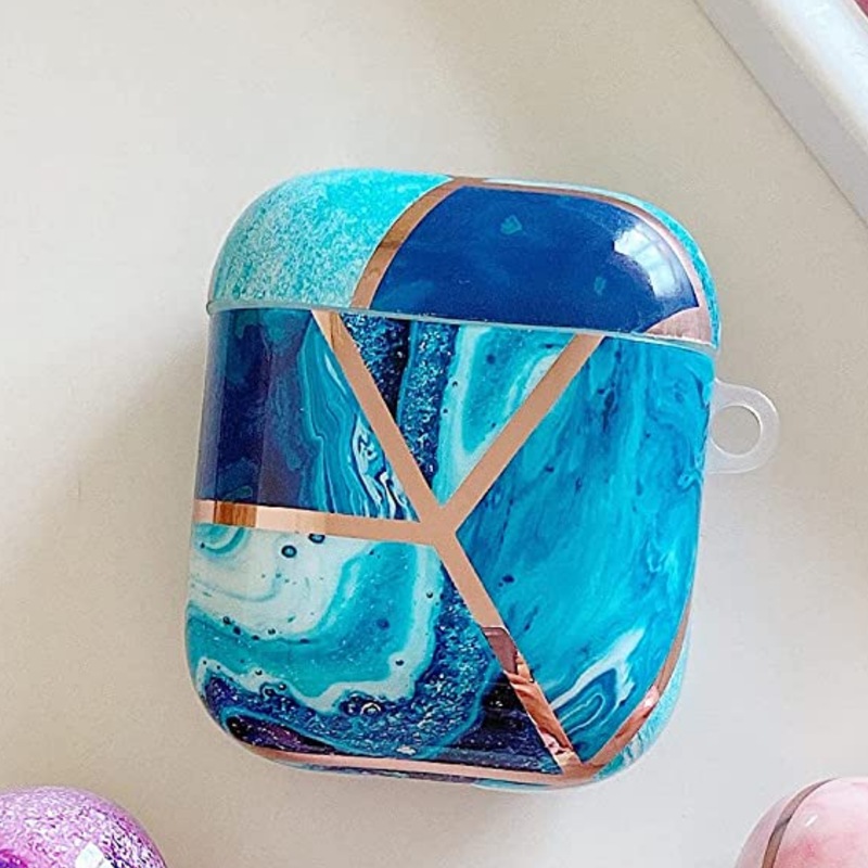 Buy Airpod Case For Apple Airpods Gen 1 & 2 Cute Geometric Art Marble
